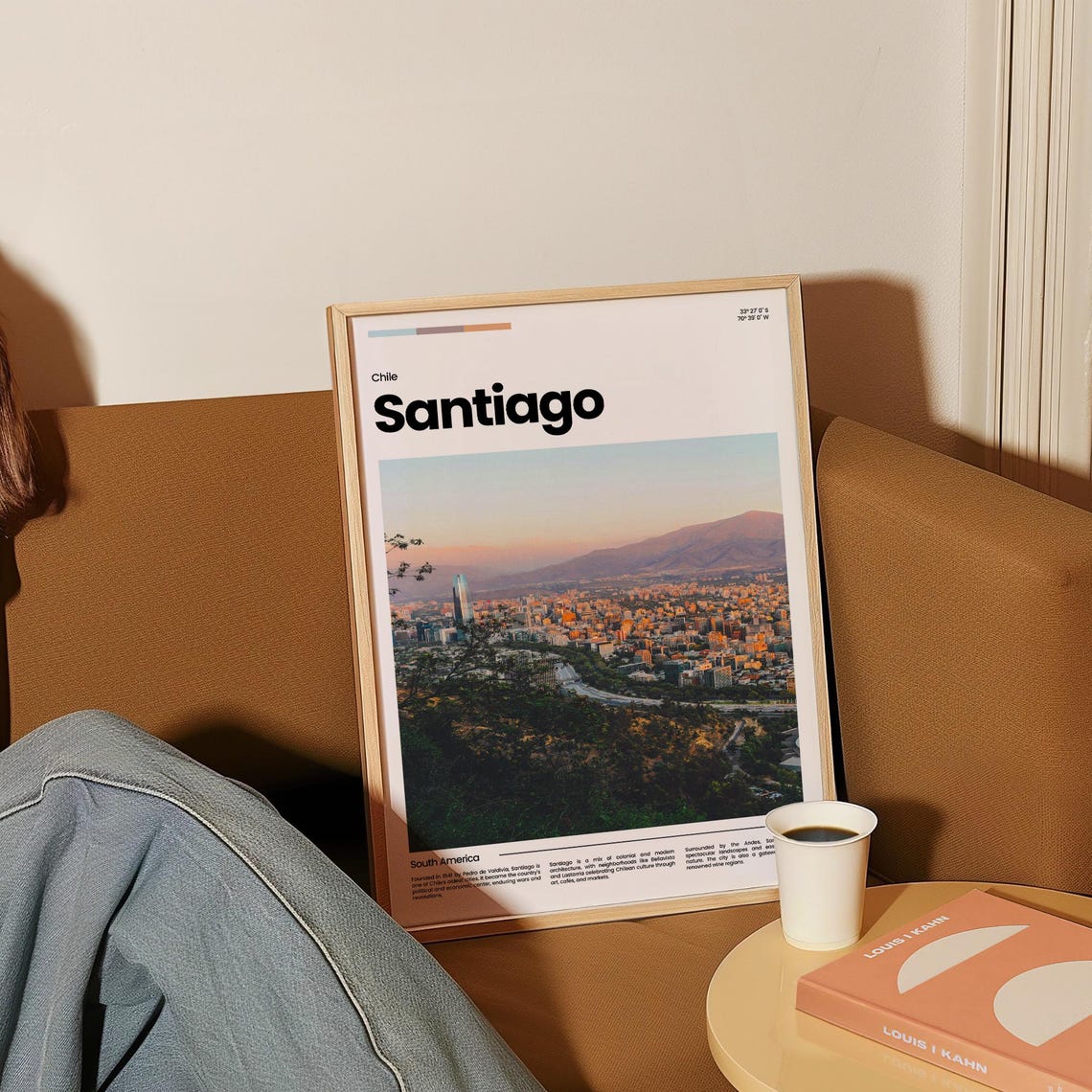 Santiago Travel Poster Santiago Poster Santiago Photo Poster Santiago Art Print South America Poster Chile Poster Travel Gift - Image 4
