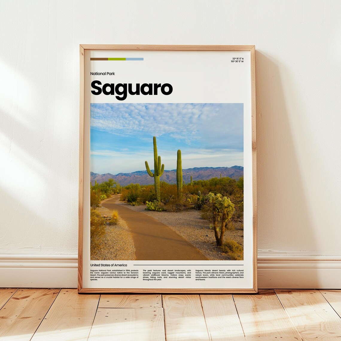 Saguaro Poster Print Photo National Park Travel Gift