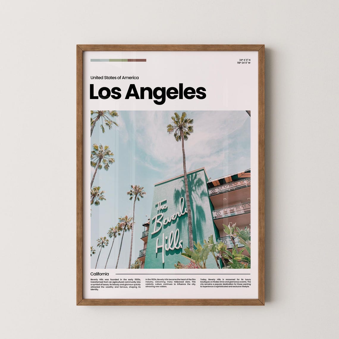 Los Angeles Travel Poster Los Angeles Poster Los Angeles Photo Poster Los Angeles Art Print Los Angeles Art Usa Poster Travel Gift