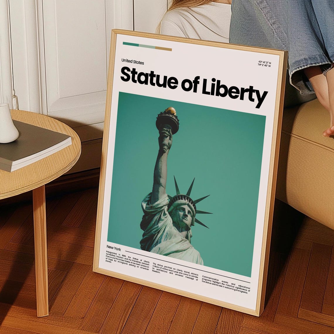Statue of Liberty Torch Close Up Iconic New York Landmark Poster - Image 3