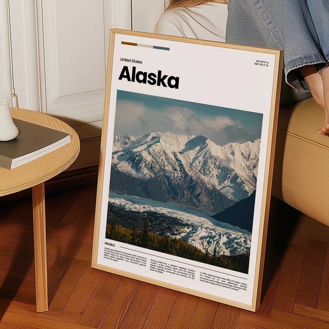 Alaska Travel Poster Alaska Poster Alaska Photo Poster Alaska Art Print Alaska Art Usa Poster Usa Travel Poster Travel Gift - Image 3
