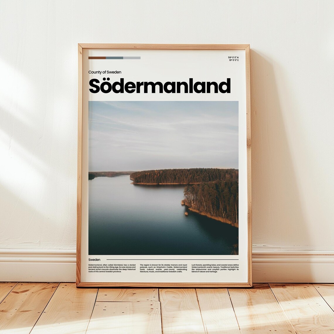 Sodermanland Poster Print Photo Travel Sweden Gift
