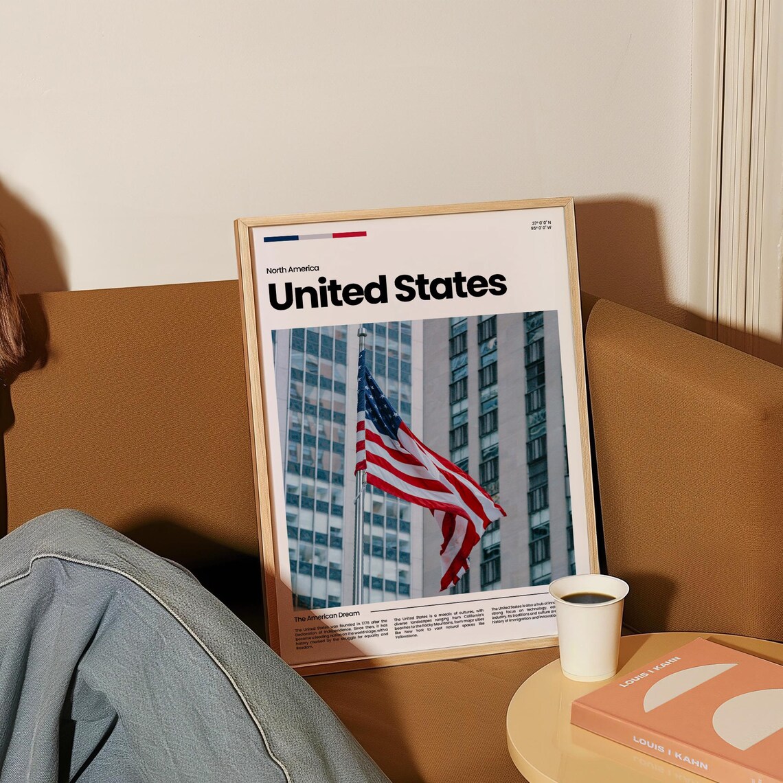 United States American Flag Skyscraper City The American Dream Poster - Image 4