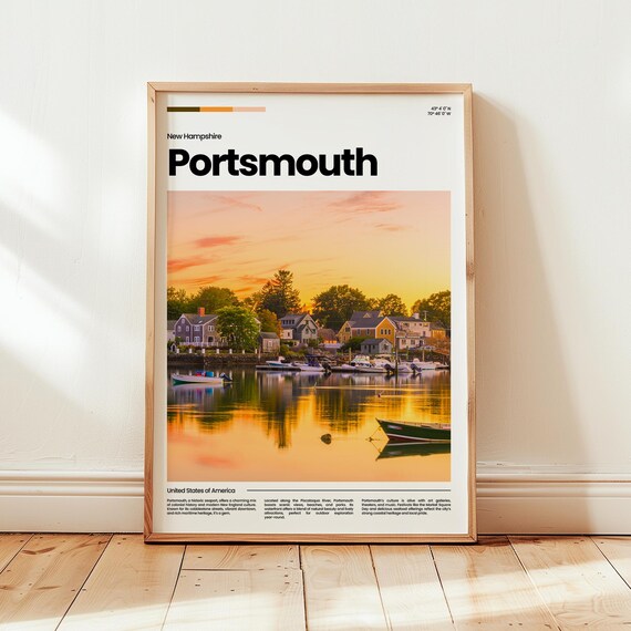 Portsmouth Poster Print Photo New Hampshire Travel Gift