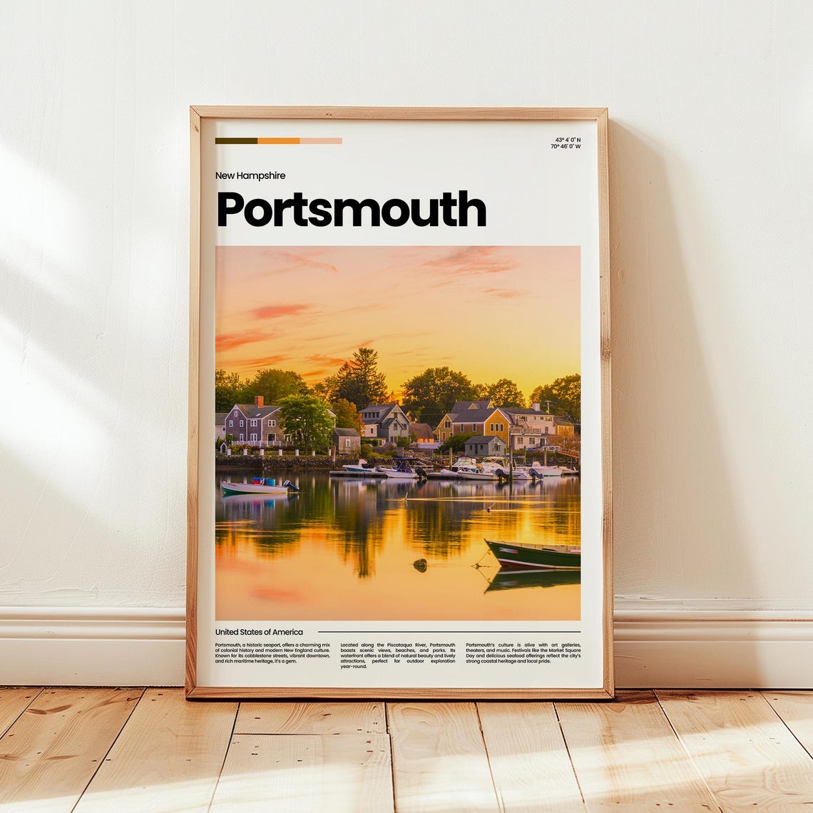 Portsmouth Poster Print Photo New Hampshire Travel Gift