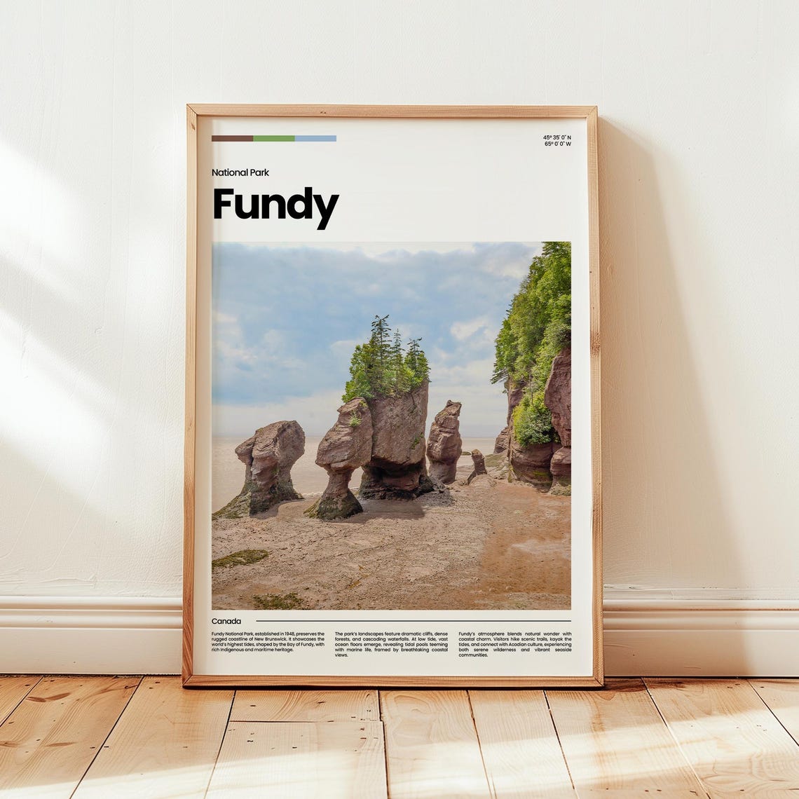 Fundy National Park Canada Sea Stacks Coastal Cliffs Photo Poster