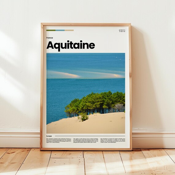 Aquitaine Poster Print Photo Wall Art France Travel Gift