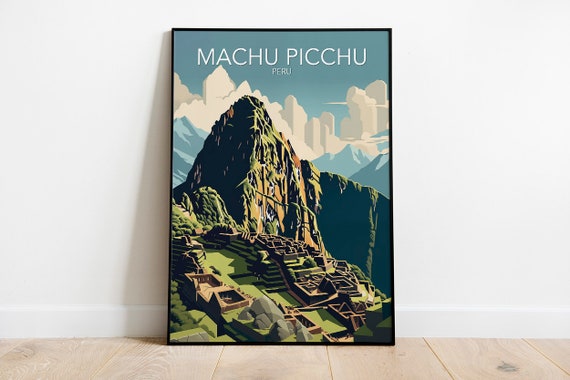 Machu Picchu Art Print Modern Poster Print Available In Many Sizes Or