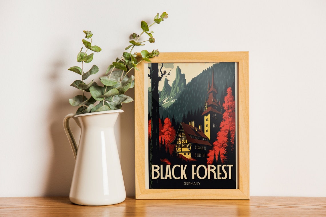 Black Forest Art Print Vintage Poster Print Available In Many Sizes Or - Image 3