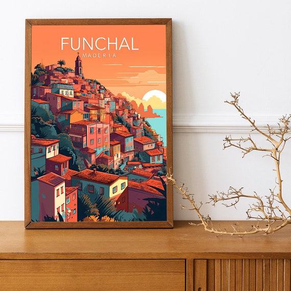 Funchal Madeira Modern Travel Poster