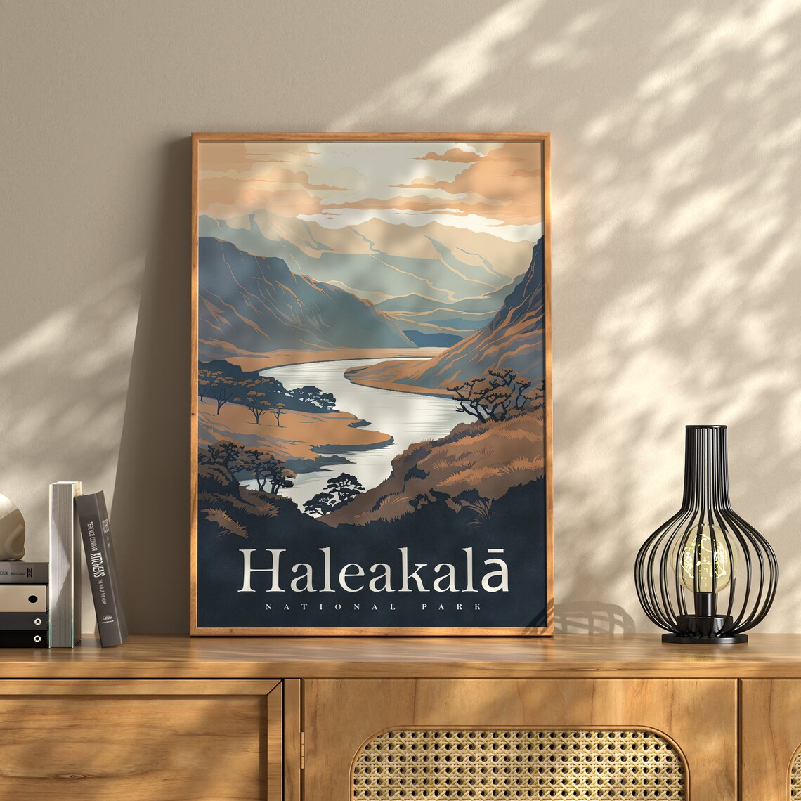 Haleakala National Park Hawaii Vintage Travel Poster