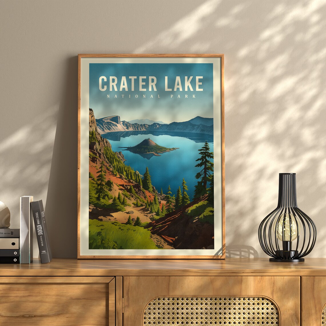 Crater Lake National Park Oregon Travel Poster, US