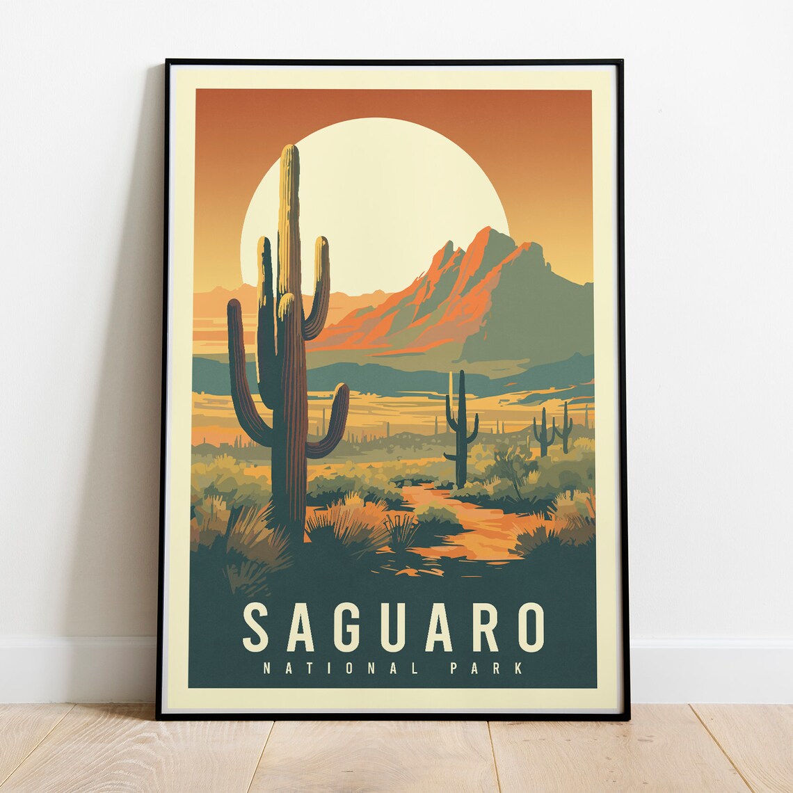 Saguaro National Park Vintage Travel Poster, Arizona - Image 3