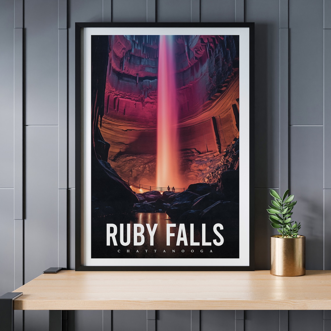 Ruby Falls Chattanooga Tennessee Travel Poster - Image 3