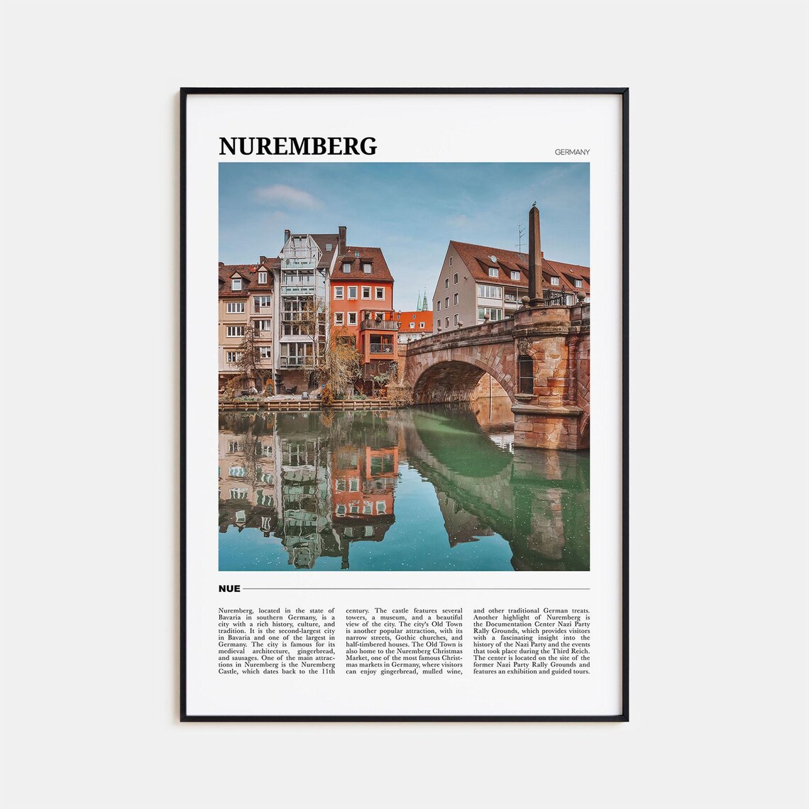 Nuremberg Travel Poster, Germany Art Print