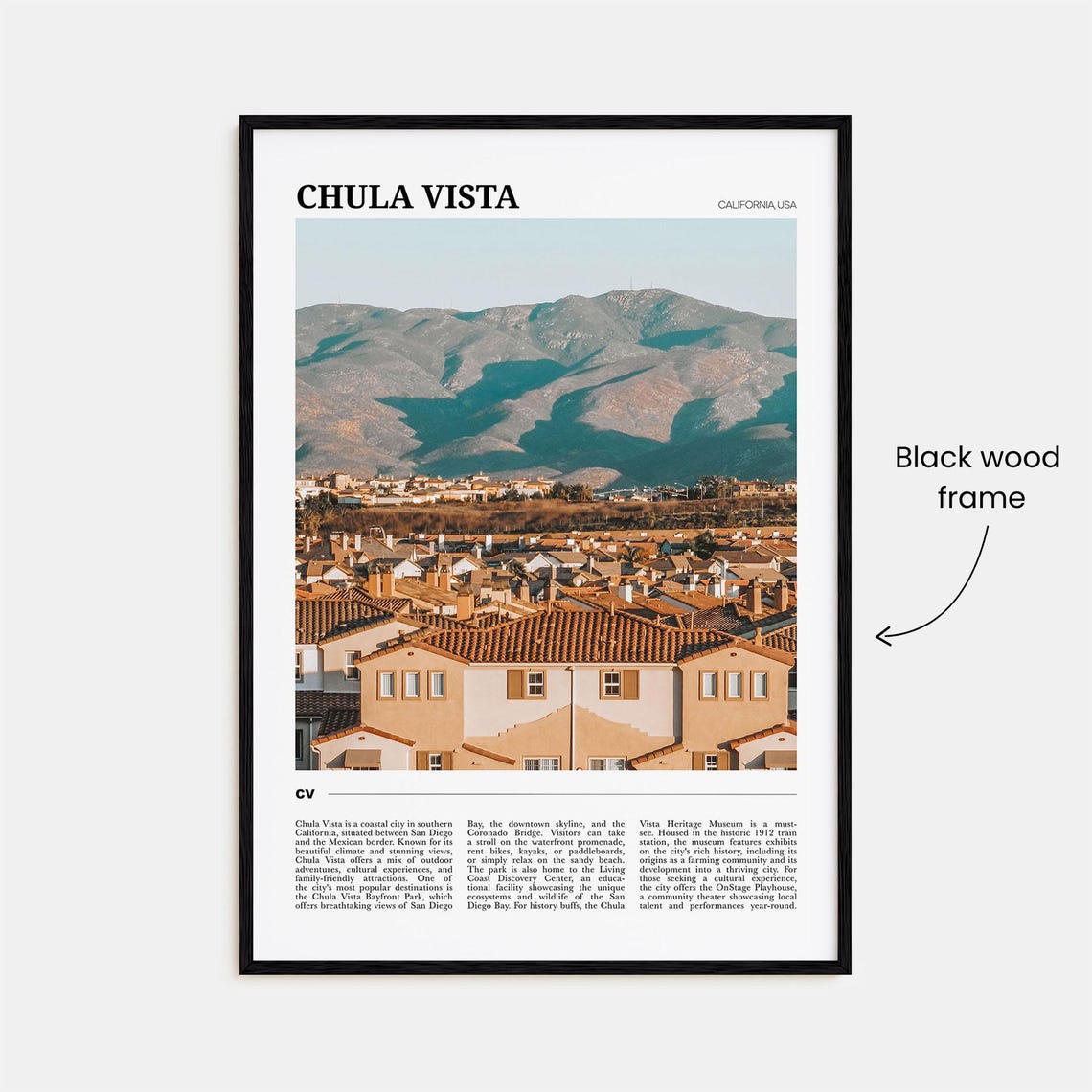 Chula Vista Travel Poster Chula Vista Wall Art Chula Vista Poster Print Chula Vista Photo Chula Vista Decor California Usa - Image 2