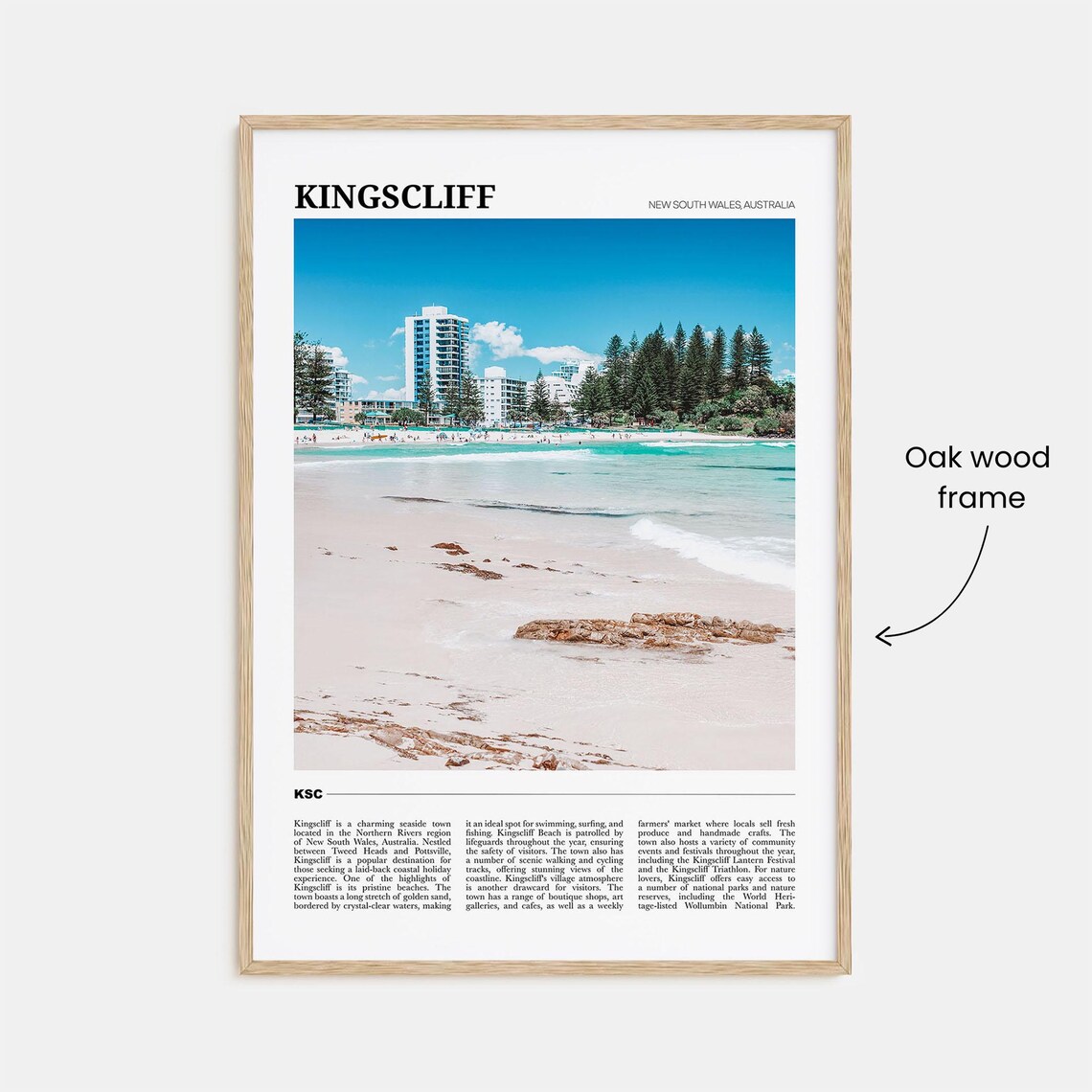 Kingscliff Australia Beach Shoreline Travel Photography Poster - Image 3