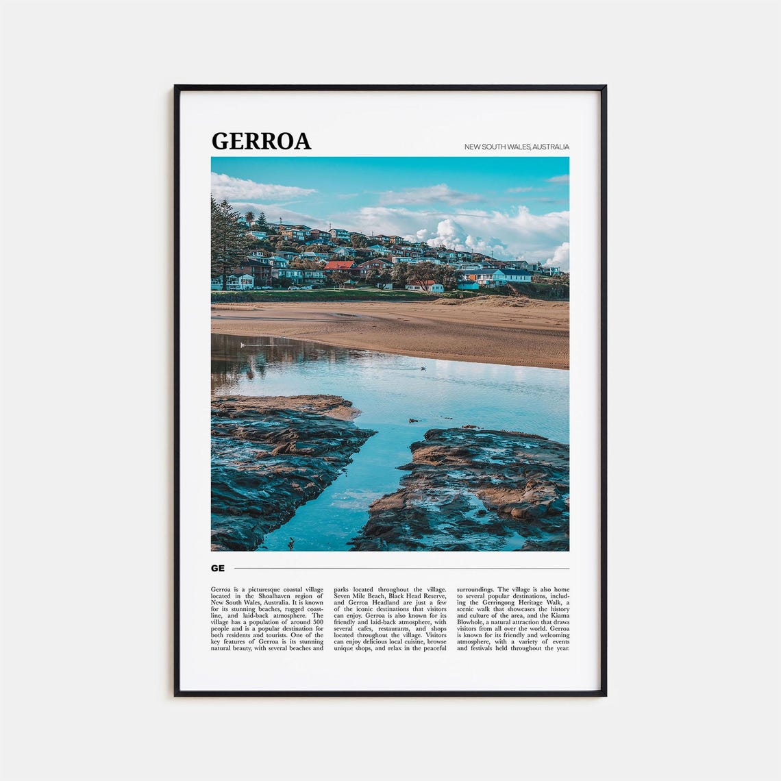 Gerroa New South Wales Australia Coastal Beach Village Poster