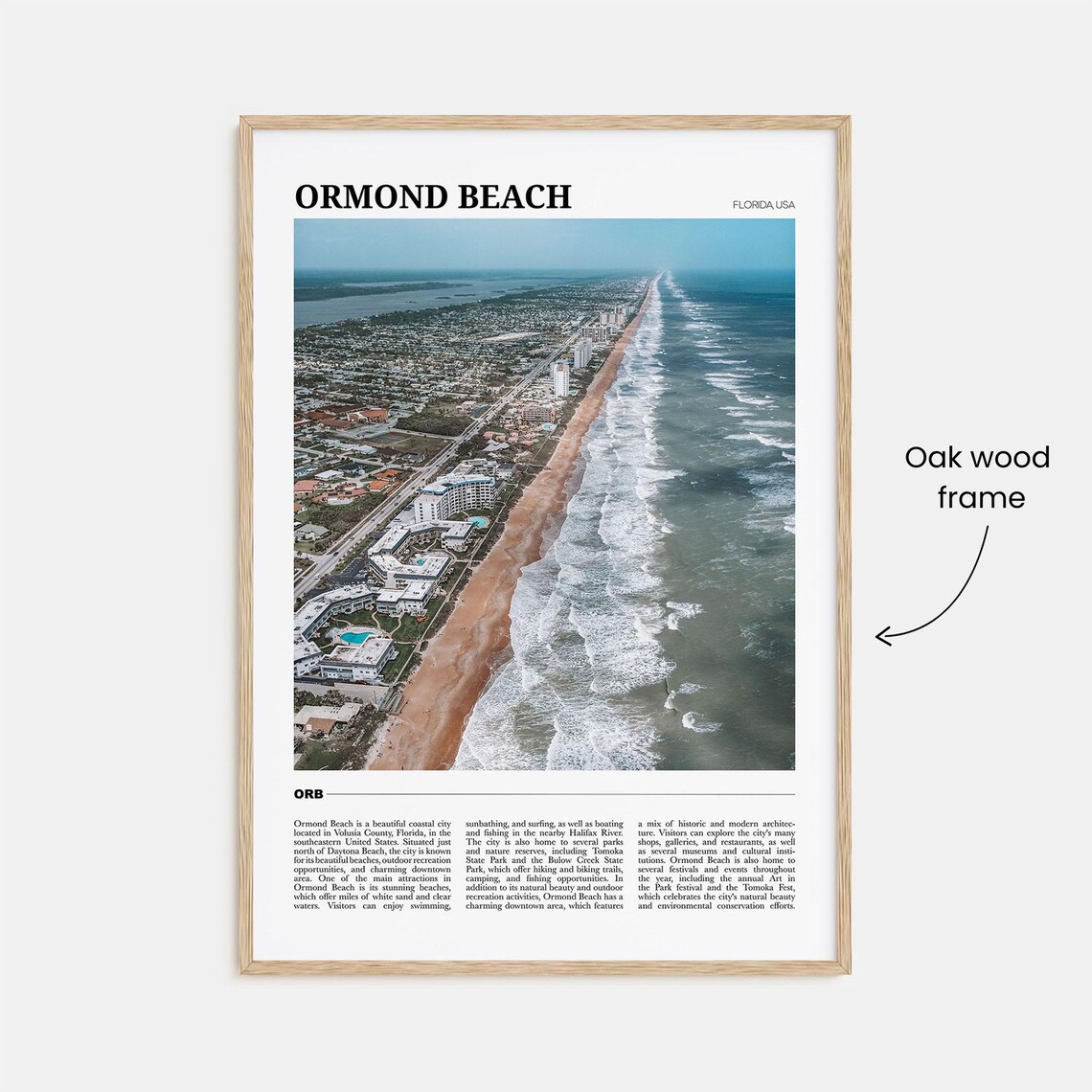 Ormond Beach Travel Poster, Florida USA Wall Art - Image 3
