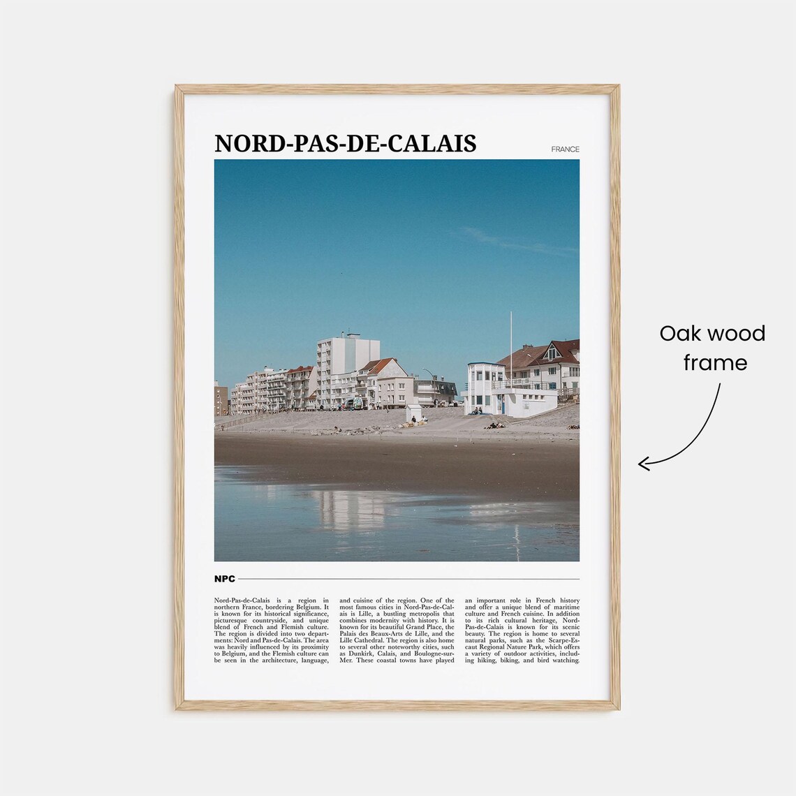 Nord-Pas-de-Calais France Seaside Beach Town Coastline Travel Poster - Image 3