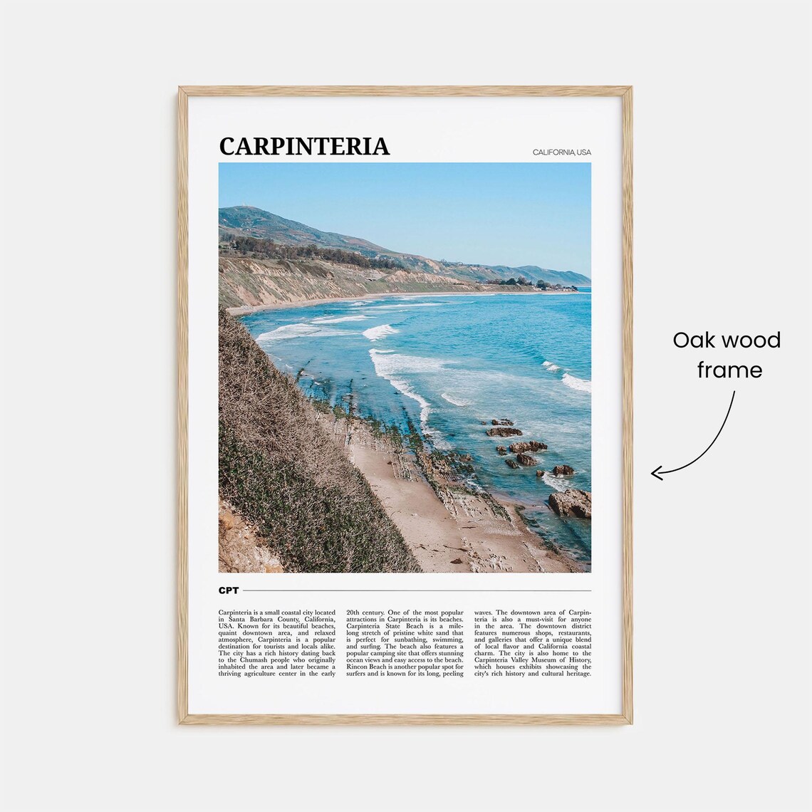 Carpinteria Travel Poster, California Coastal Art Print - Image 3