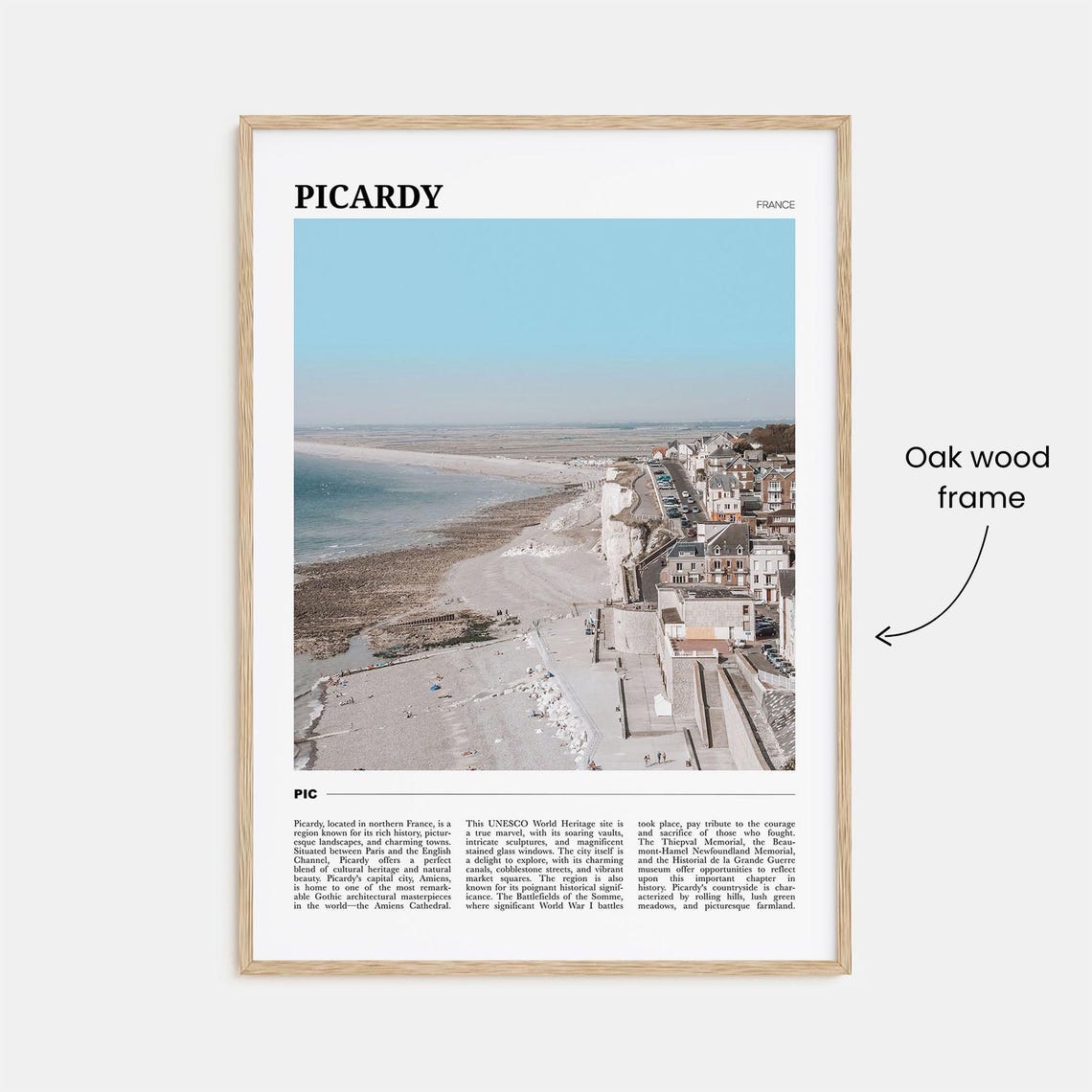 Picardy France Chalk Cliffs and Seaside Town Coastline Poster - Image 3
