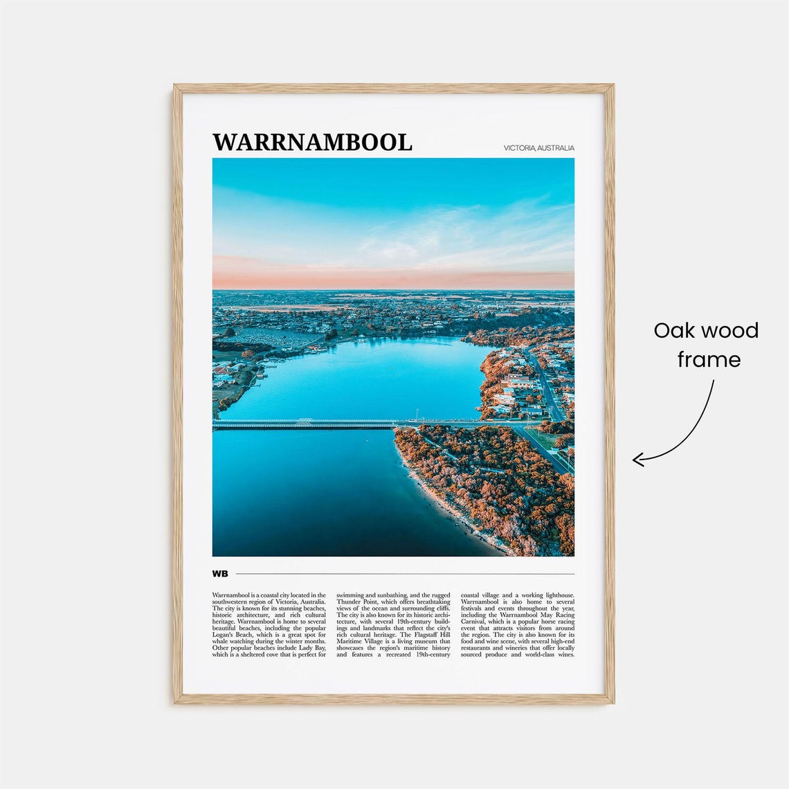 Warrnambool Victoria Australia Coastal Harbor Aerial View Poster - Image 3