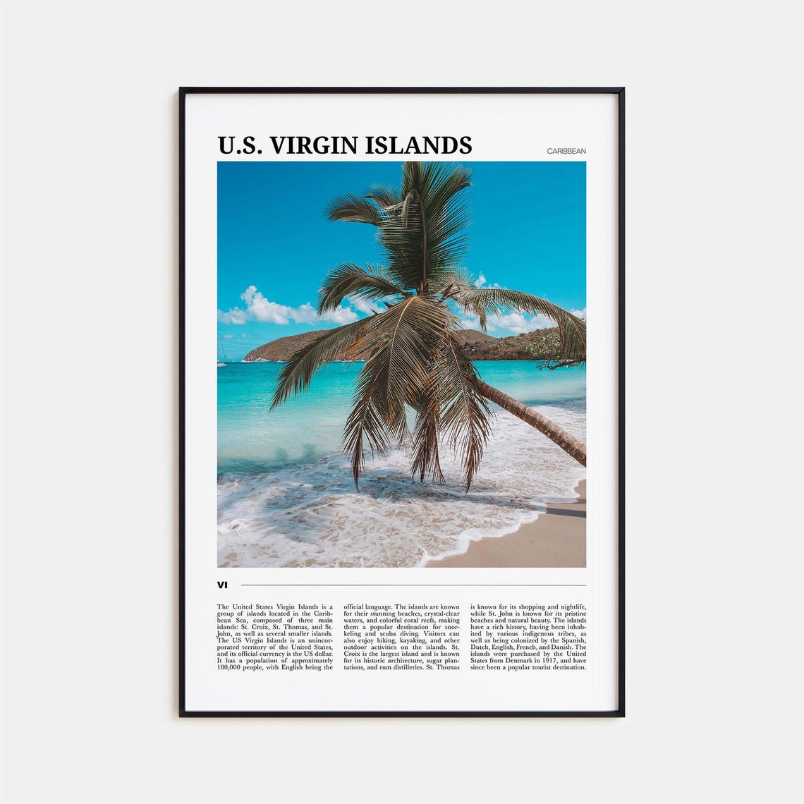 United States Virgin Islands Travel Poster United States Virgin Islands Wall Art Virgin Islands Poster Print Virgin Islands Photo