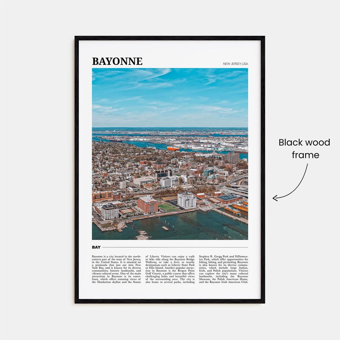 Bayonne Travel Poster New Jersey Bayonne Wall Art Bayonne Poster Print Bayonne Photo Bayonne Decor New Jersey Usa - Image 2