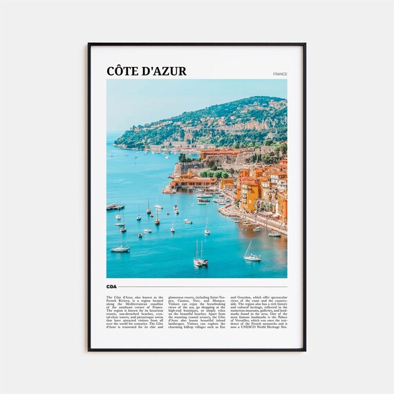 Cote Dazur France Travel Poster