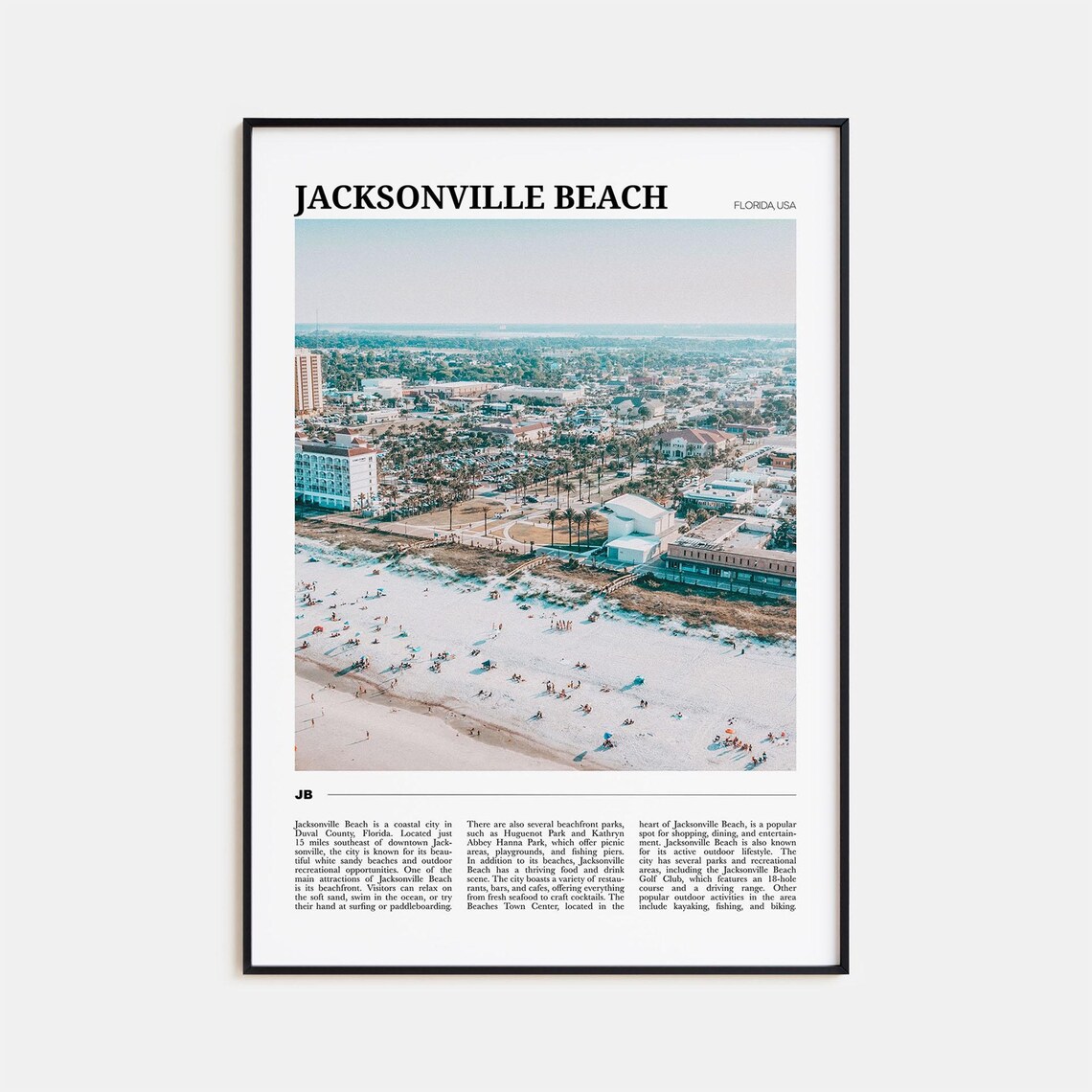Jacksonville Beach Photo Decor Wall Art Print