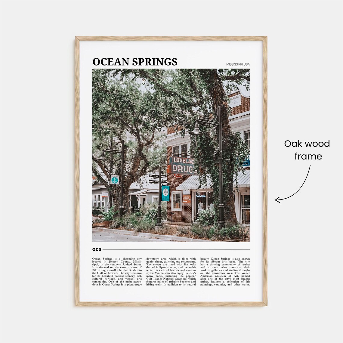 Ocean Springs Travel Poster, Mississippi USA - Image 3
