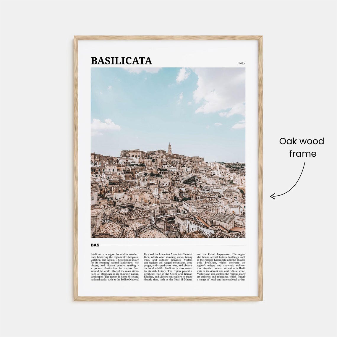 Basilicata Italy Matera Hill Town Panoramic Travel Poster Series - Image 3