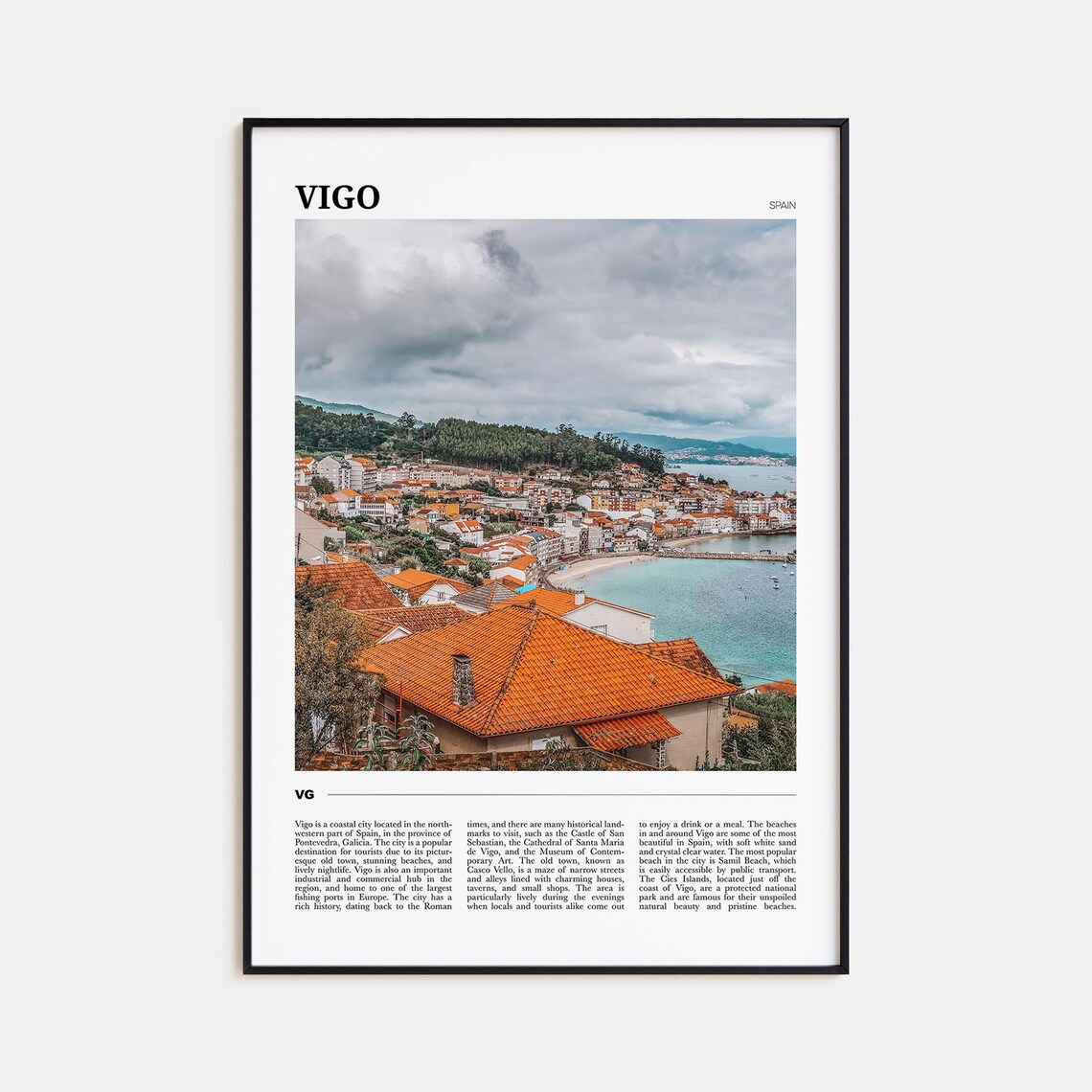 Vigo Travel Poster, Spain Wall Art Print