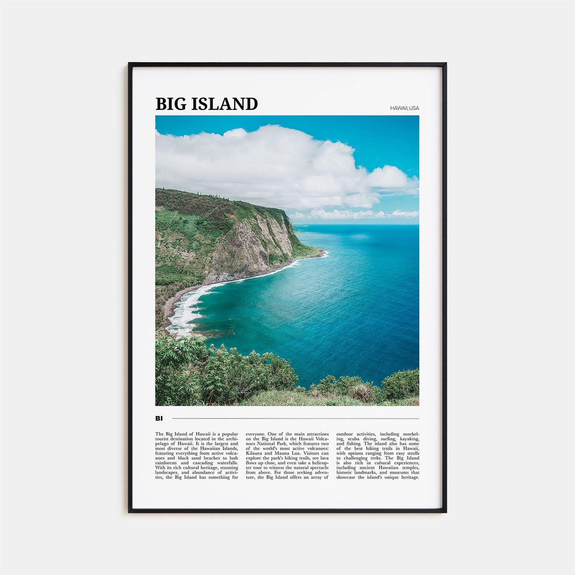 Big Island Travel Poster Big Island Wall Art Big Island Poster Print Big Island Photo Big Island Decor Hawaii Usa