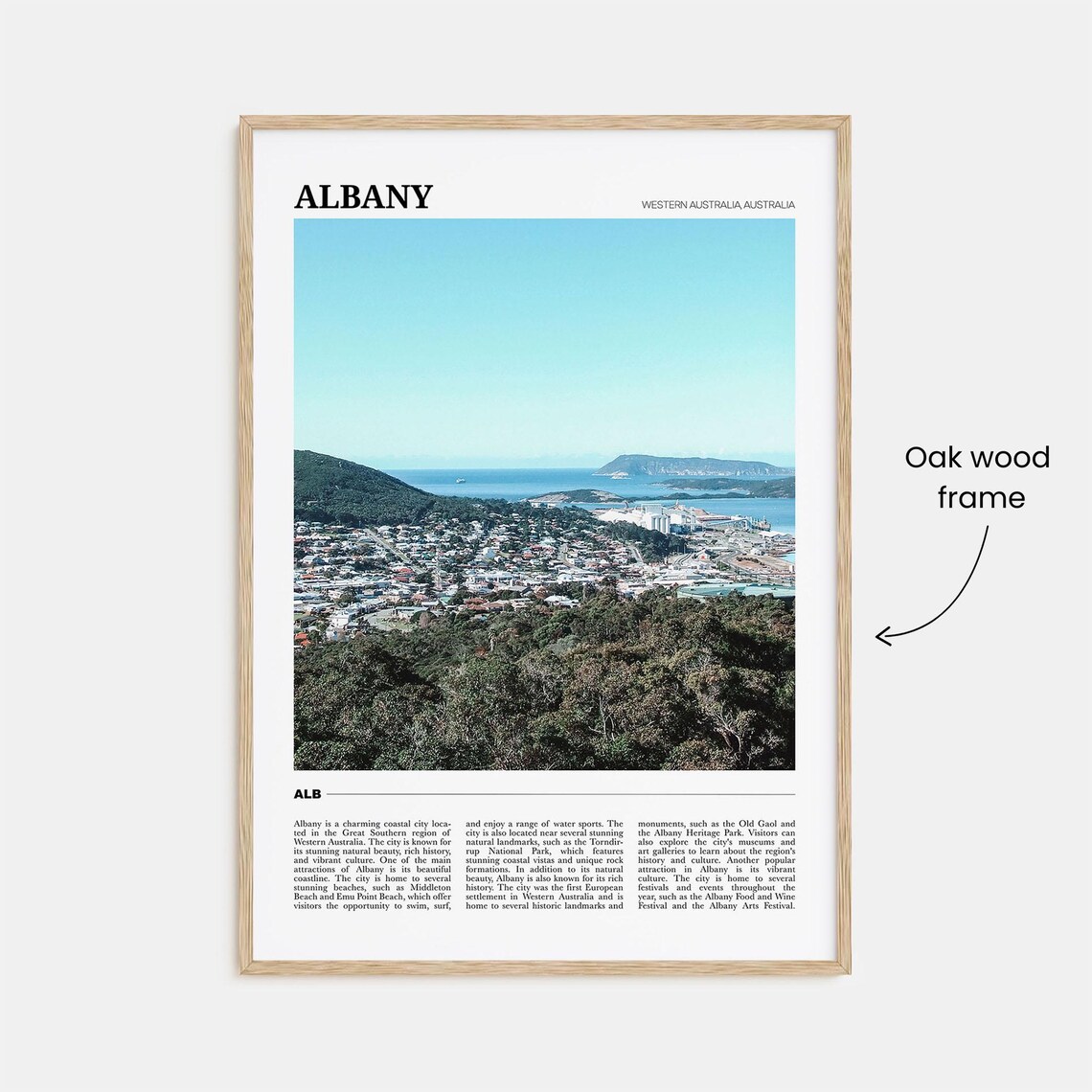 Albany Australia Travel Poster, Place Name Art Print - Image 3