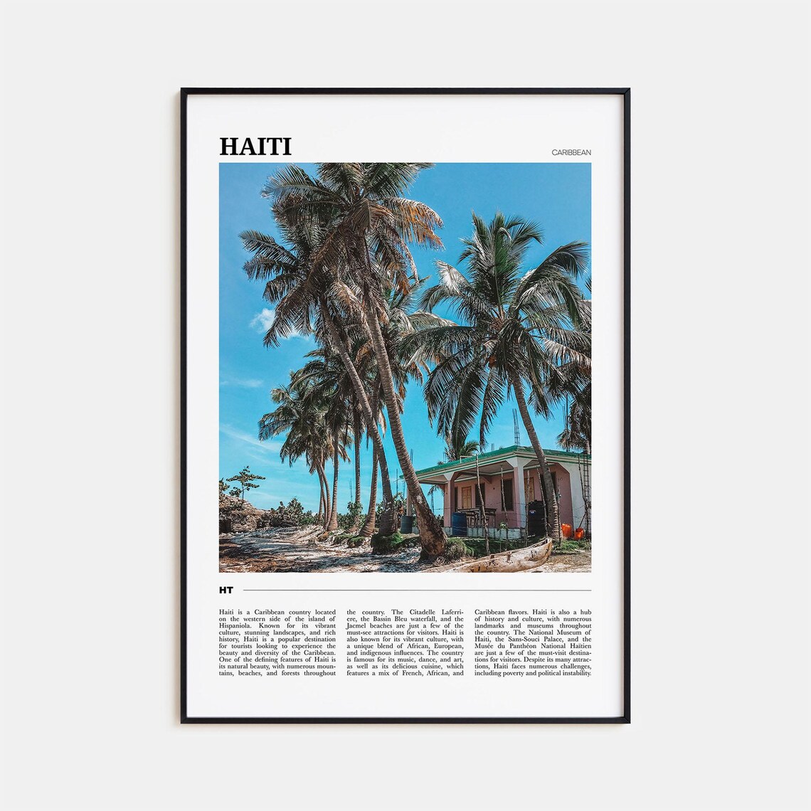 Haiti Travel Poster, Caribbean Decor Art Print