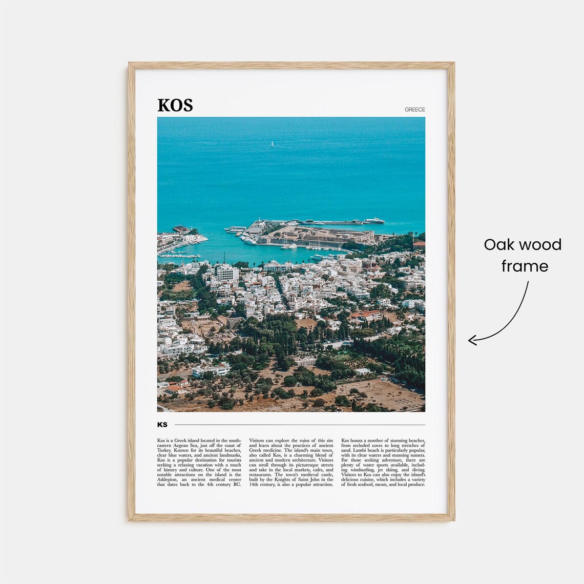 Kos Travel Poster, Greece Wall Art Print - Image 3