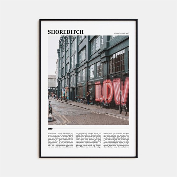Shoreditch Travel Poster, London UK Art Print