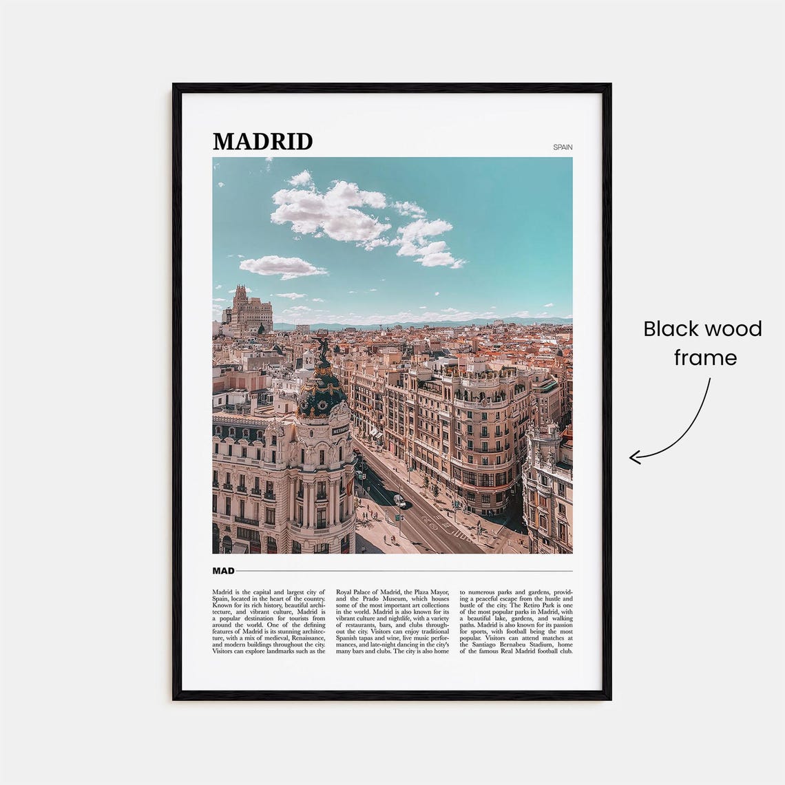 Madrid Photo Spain Travel Poster - Image 2
