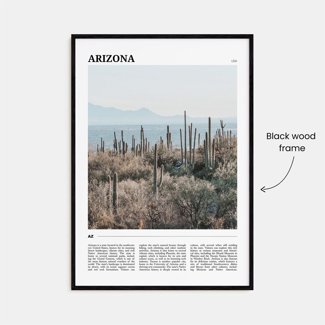 Arizona Travel Poster No 3 Arizona Wall Art Arizona Poster Print Arizona Photo Arizona Decor Usa - Image 2
