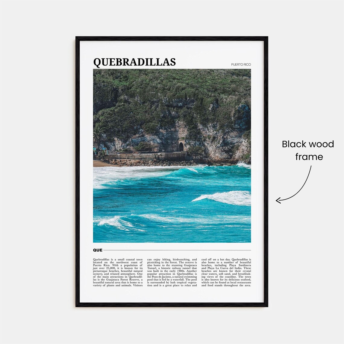Quebradillas Travel Poster, Puerto Rico Art Print - Image 2