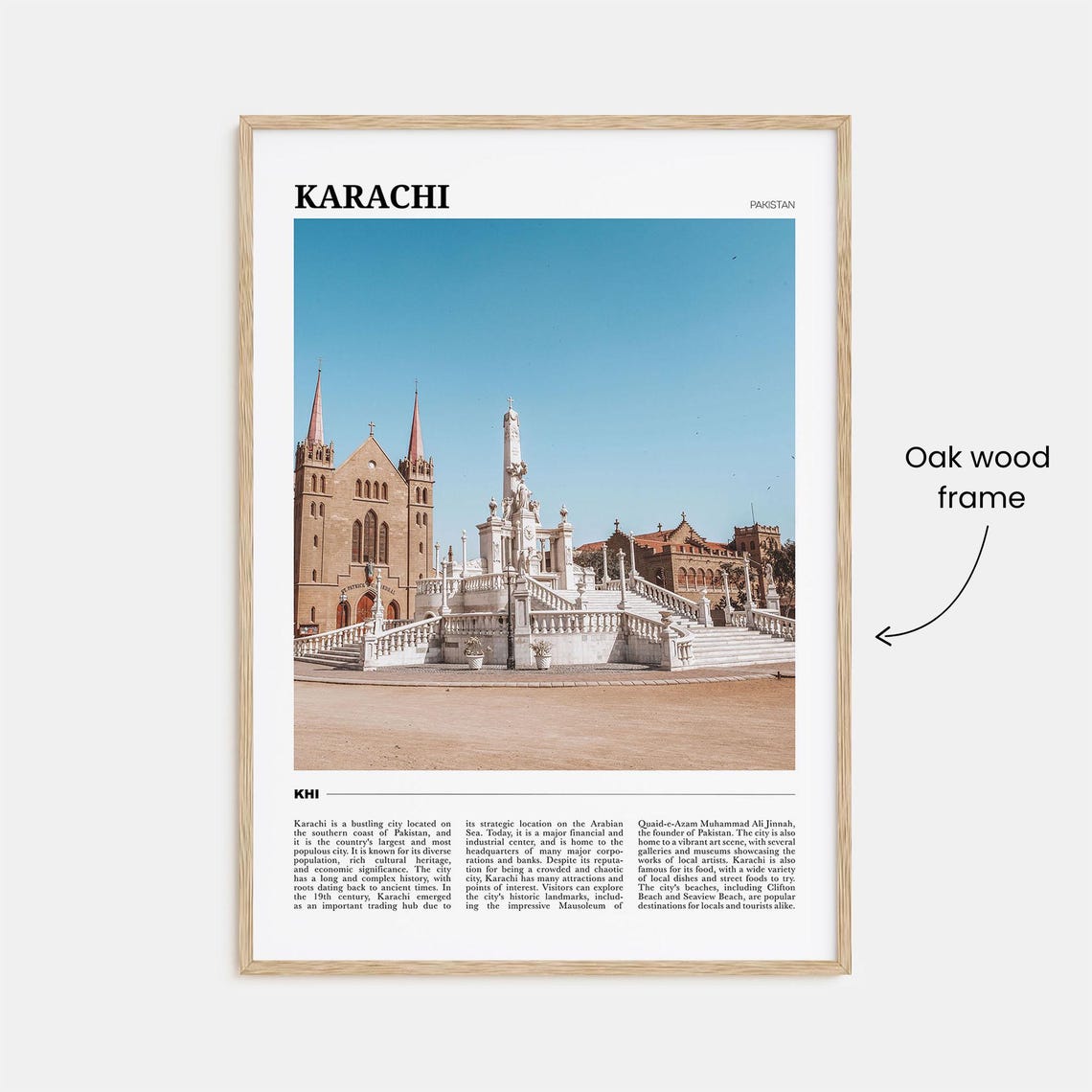 Karachi Pakistan Historic Monuments Travel Photography Poster - Image 3