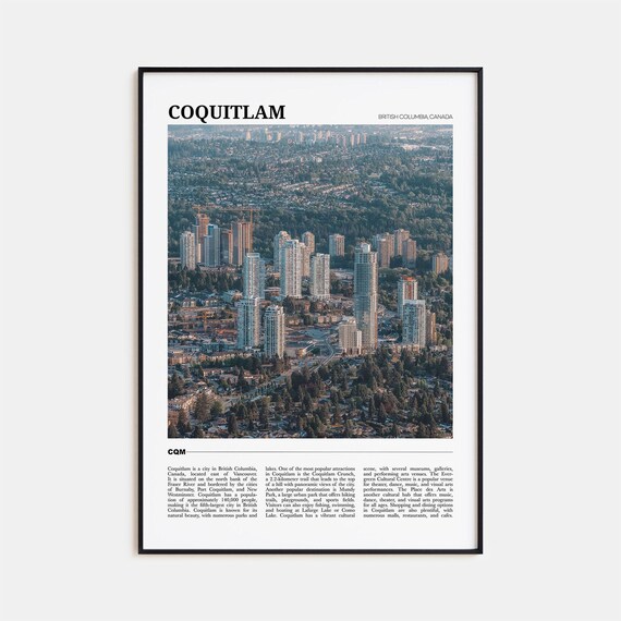 Coquitlam Travel Poster, British Columbia Canada