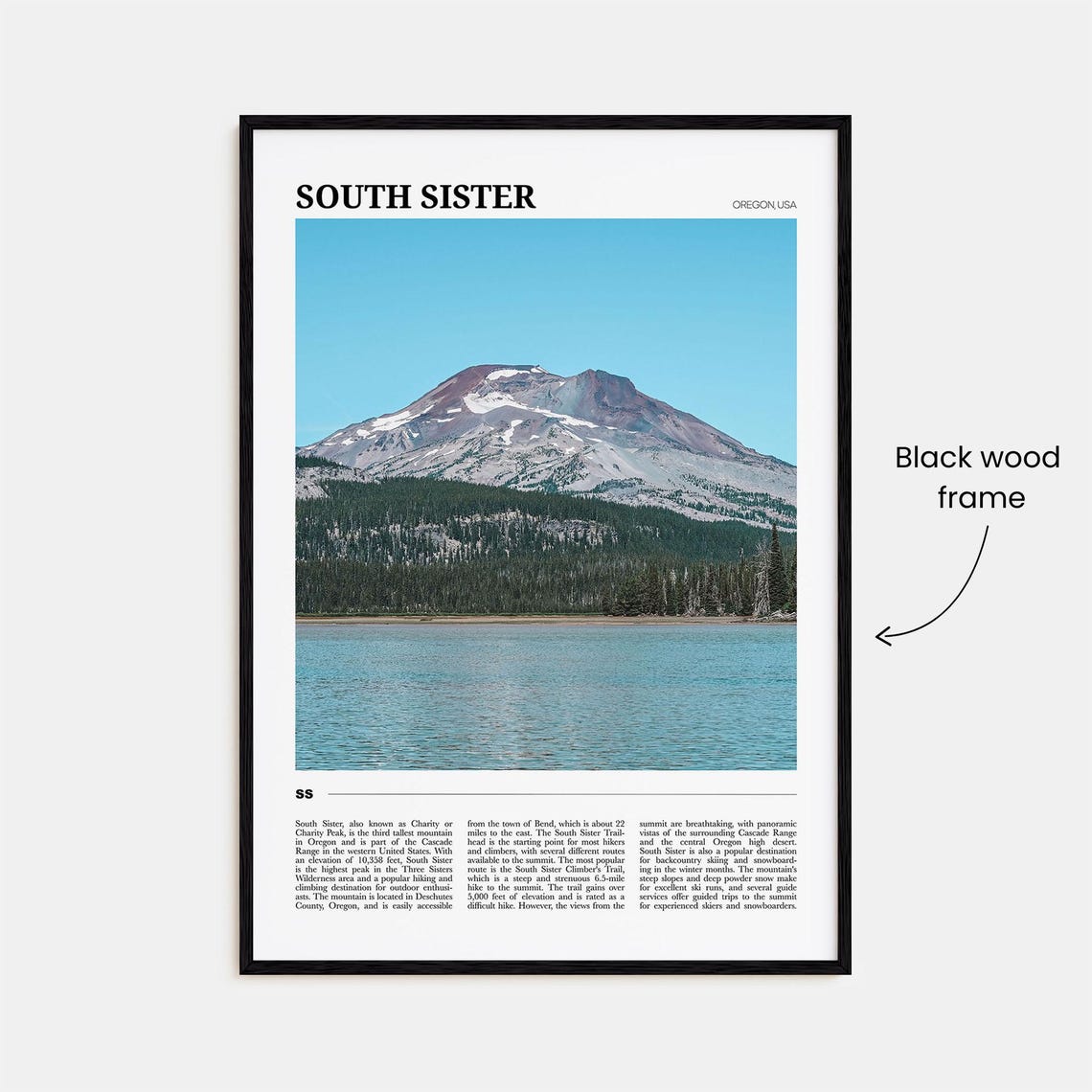 South Sister Travel Poster South Sister Wall Art South Sister Poster Print South Sister Photo South Sister Decor Oregon Usa - Image 2