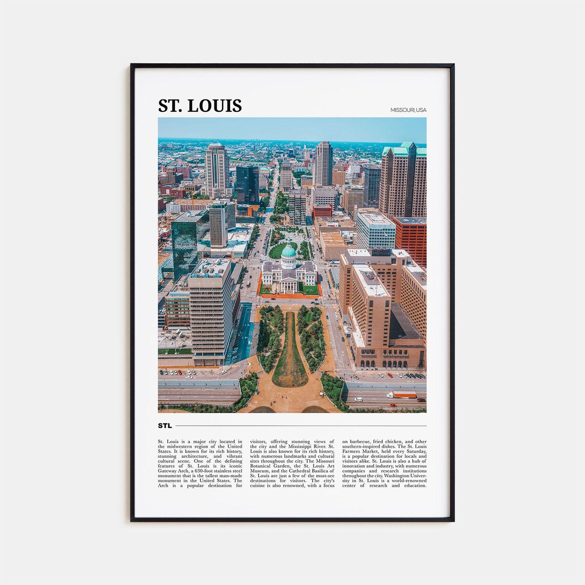 St Louis Travel Poster, Missouri USA Art Print