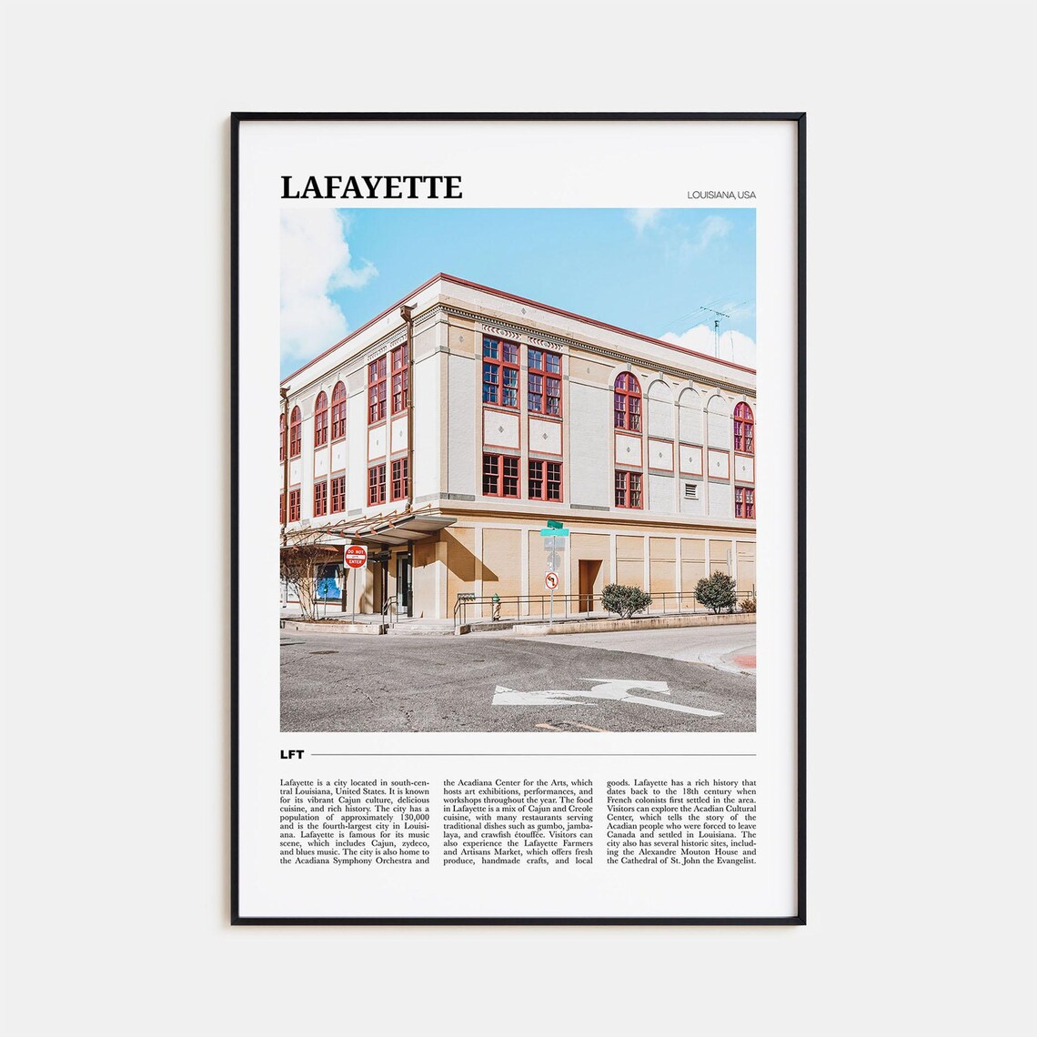 Lafayette Louisiana Historic Downtown Travel Photography Poster