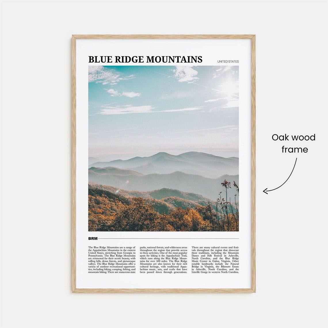 Blue Ridge Mountains Travel Poster, USA Wall Art - Image 3