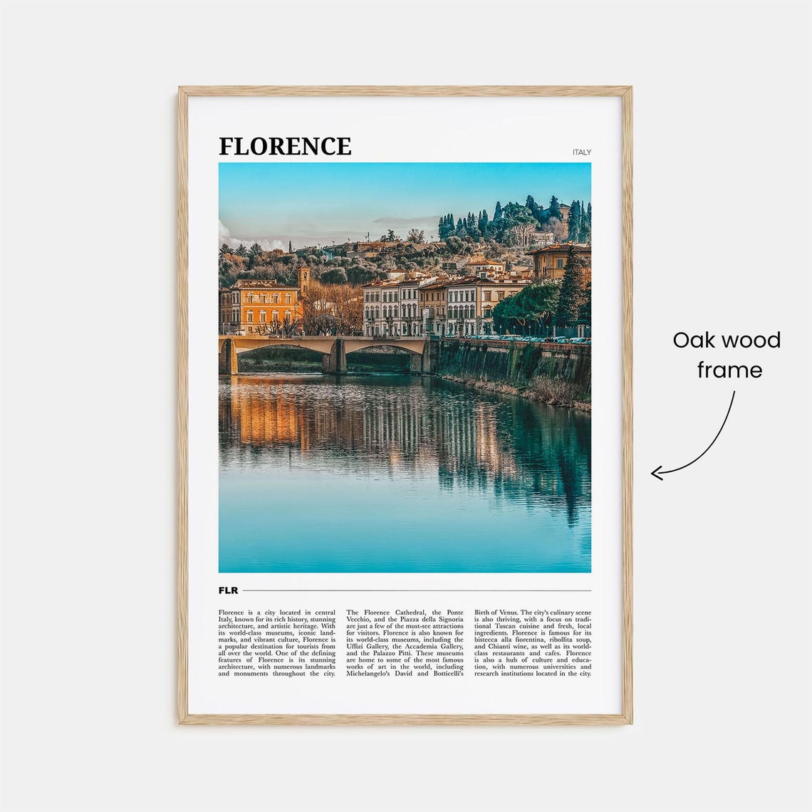 Florence Italy Arno River Bridge Historic Cityscape Travel Poster - Image 3