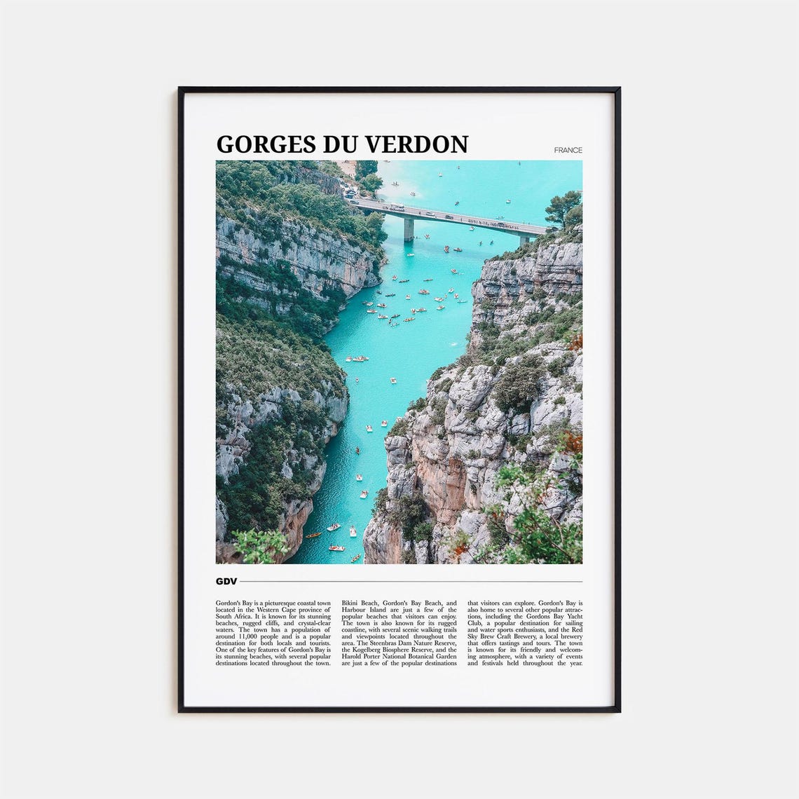 Gorges du Verdon France Turquoise Canyon River Aerial View Poster